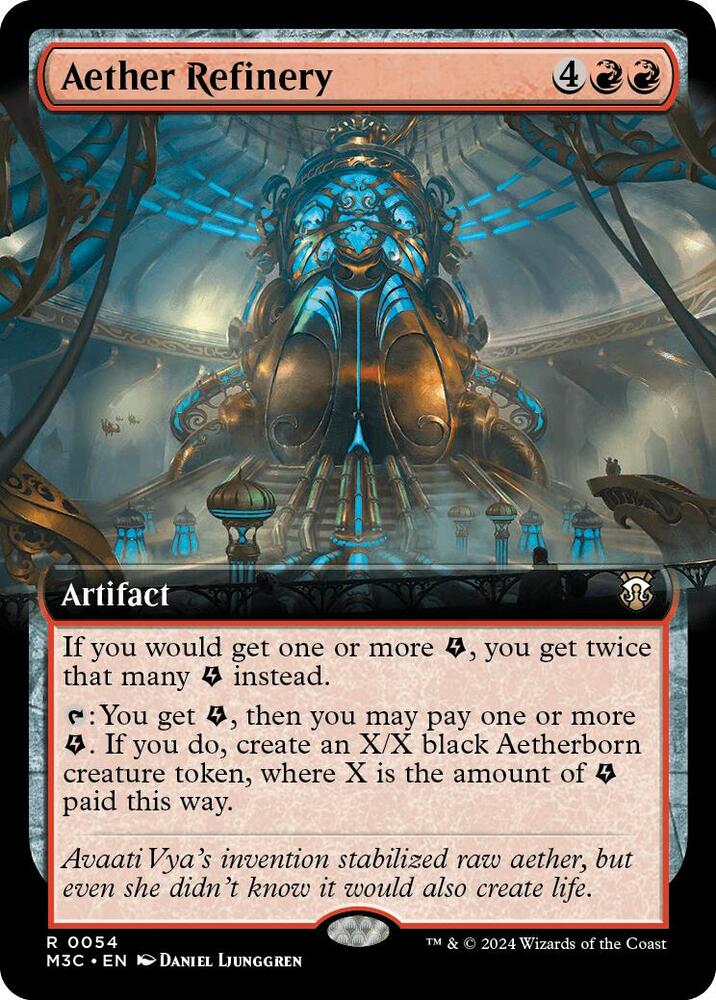 Aether Refinery (Extended Art) (Ripple Foil) 54 card from Commander: Modern Horizons 3