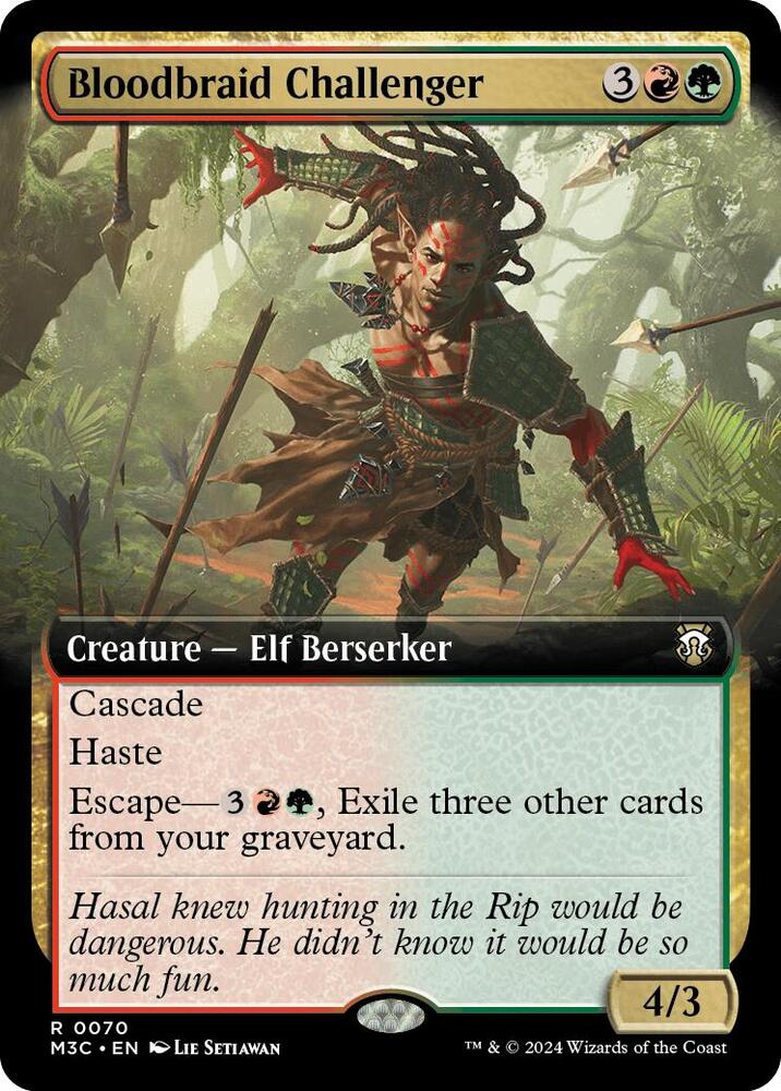Bloodbraid Challenger (Extended Art) (Ripple Foil) 70 card from Commander: Modern Horizons 3