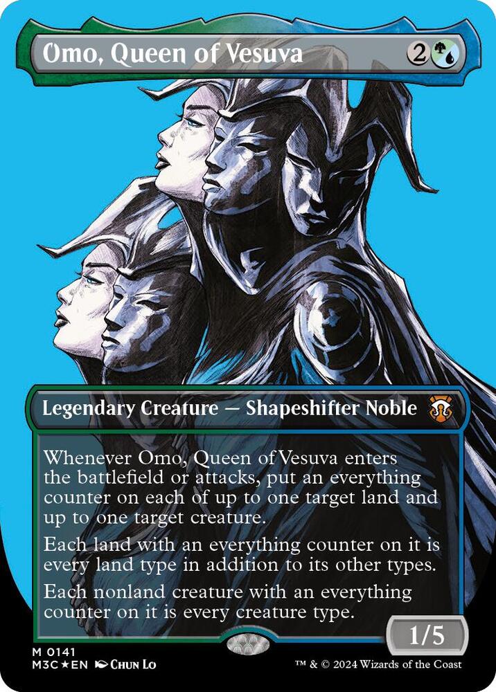 Omo, Queen of Vesuva (Borderless) (Ripple Foil) 141 card from Commander: Modern Horizons 3