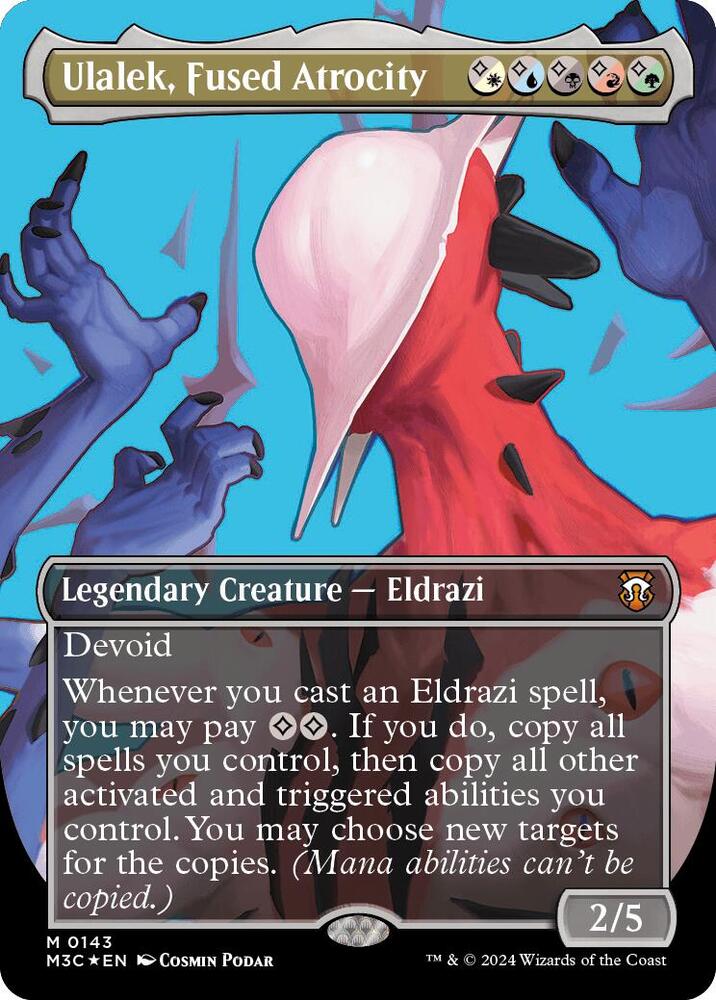 Ulalek, Fused Atrocity (Borderless) (Ripple Foil) 143 card from Commander: Modern Horizons 3