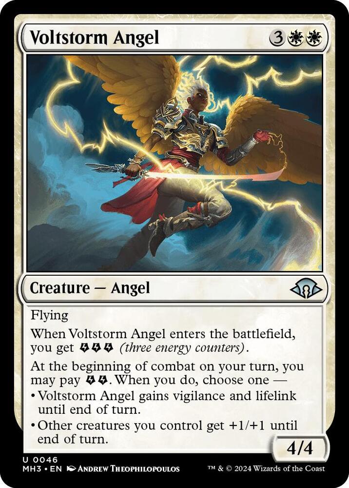 Voltstorm Angel 46 card from Modern Horizons 3