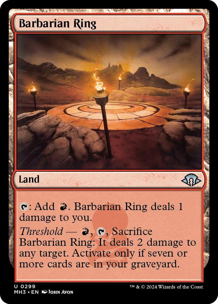 Barbarian Ring 299 card from Modern Horizons 3