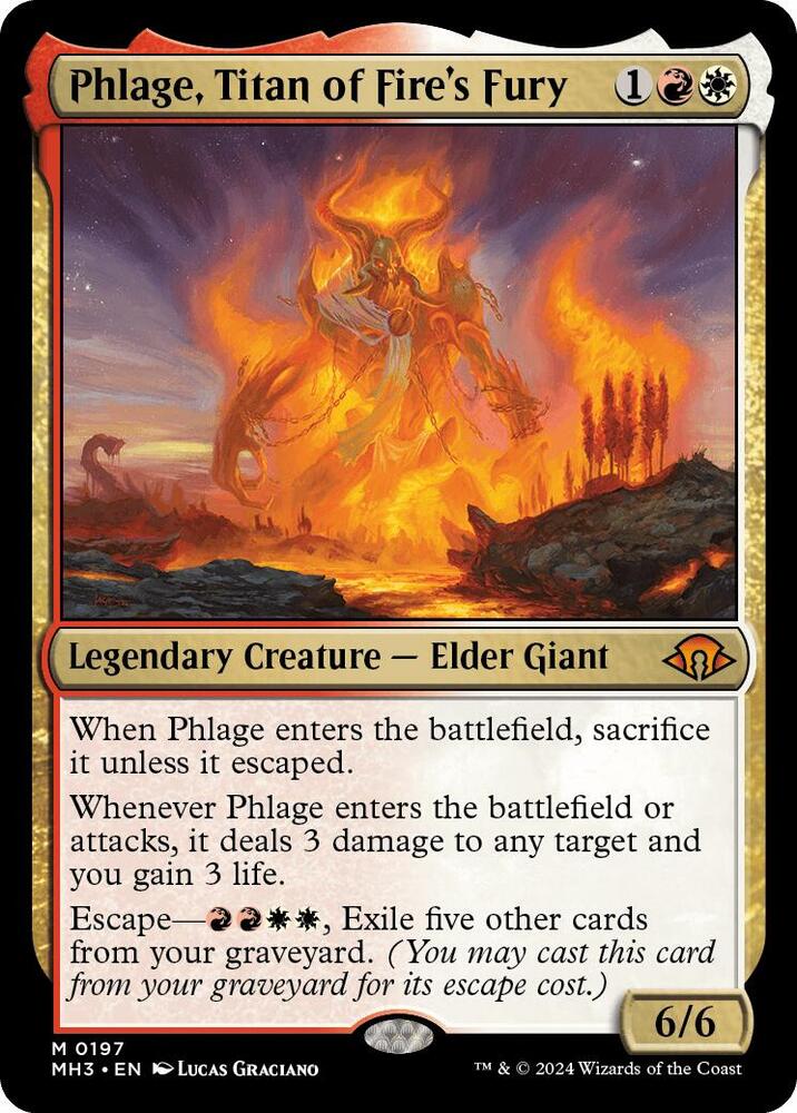 Phlage, Titan of Fire's Fury 197 card from Modern Horizons 3