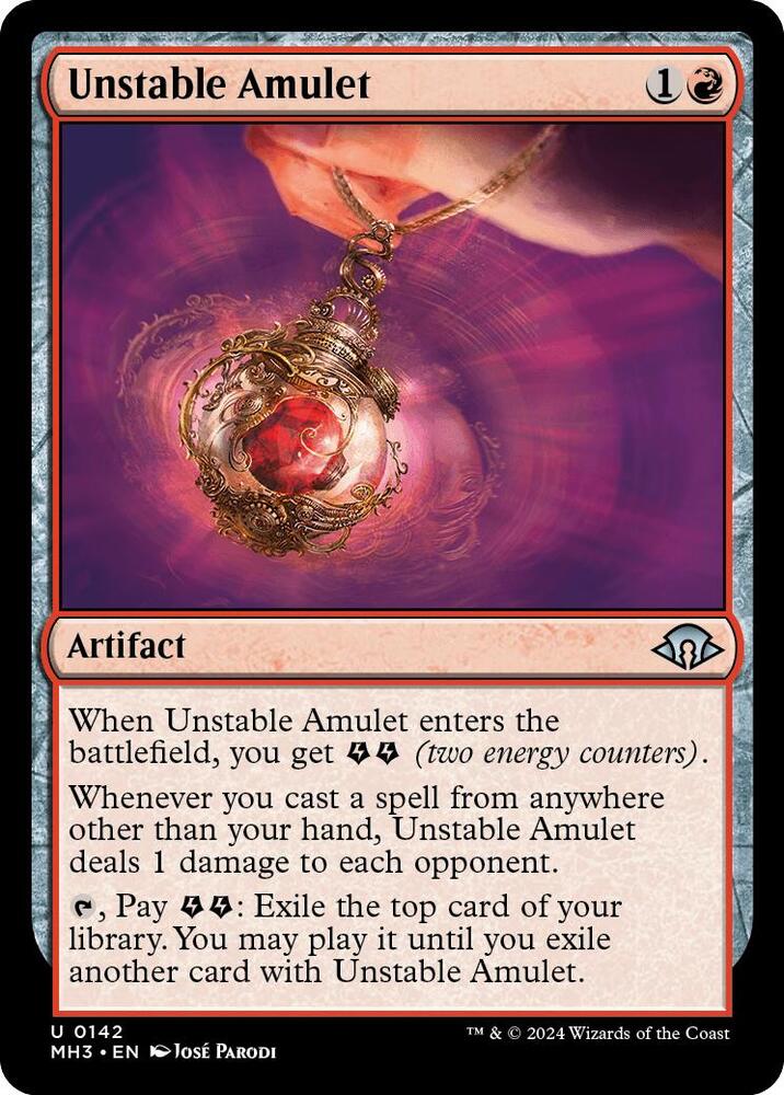 Unstable Amulet 142 card from Modern Horizons 3