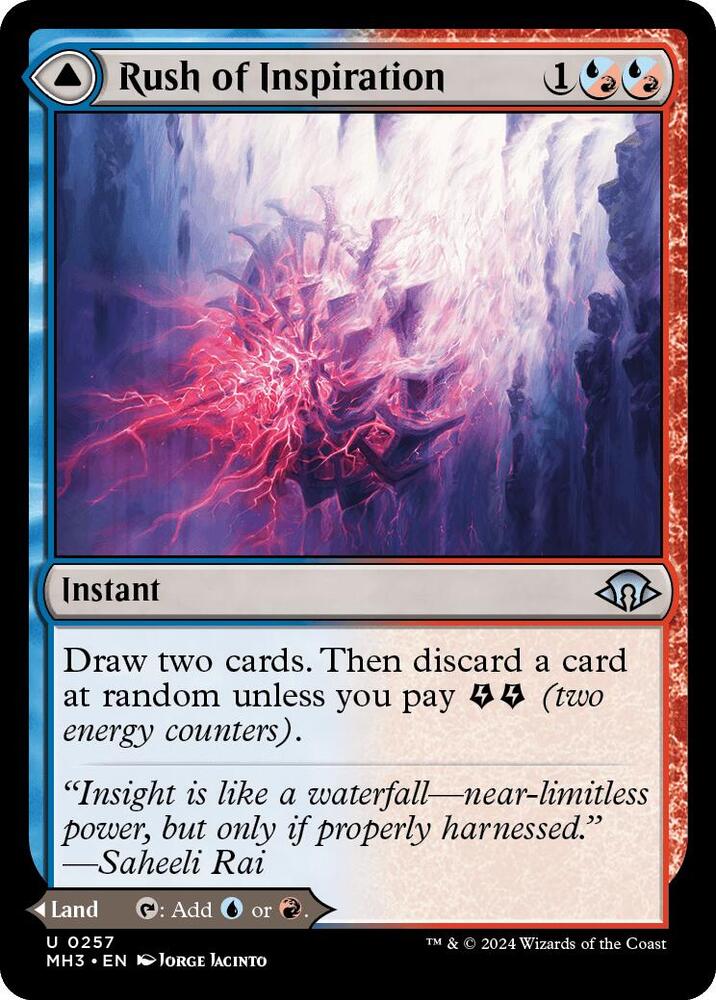 Rush of Inspiration 257 card from Modern Horizons 3