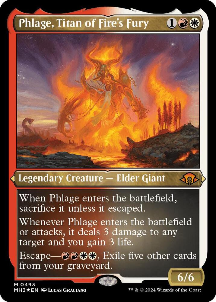 Phlage, Titan of Fire's Fury (Foil Etched) 493 card from Modern Horizons 3