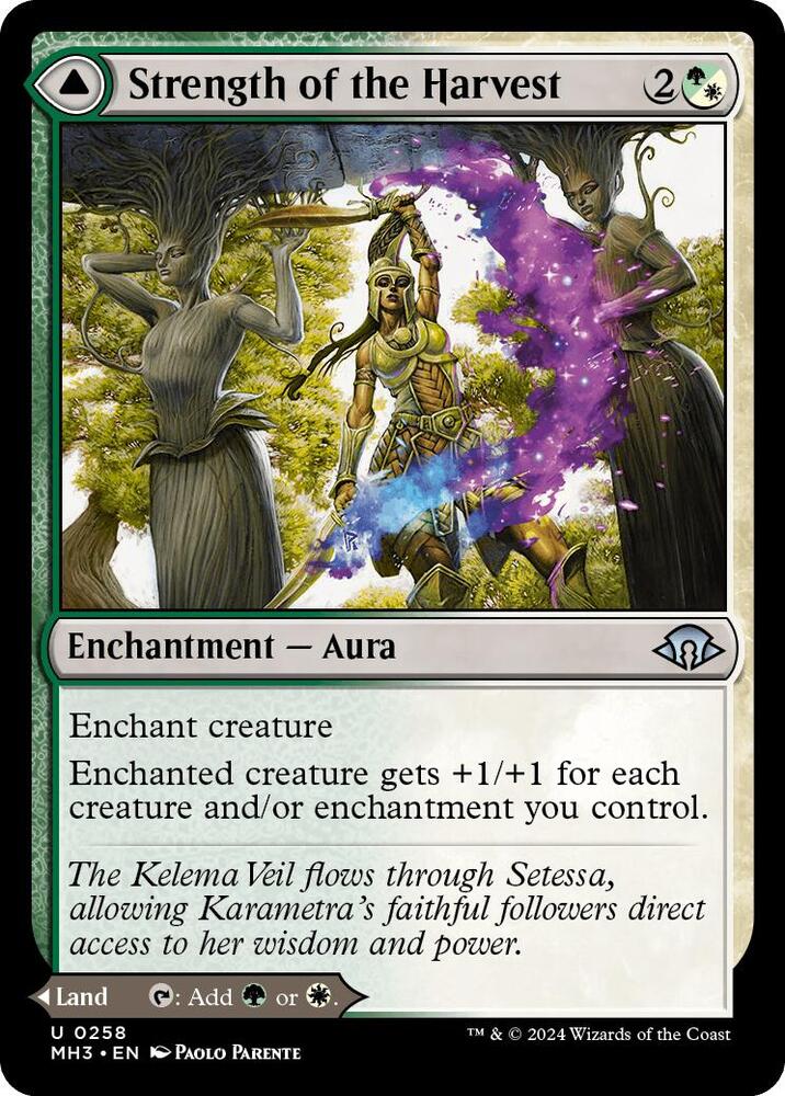 Strength of the Harvest 258 card from Modern Horizons 3