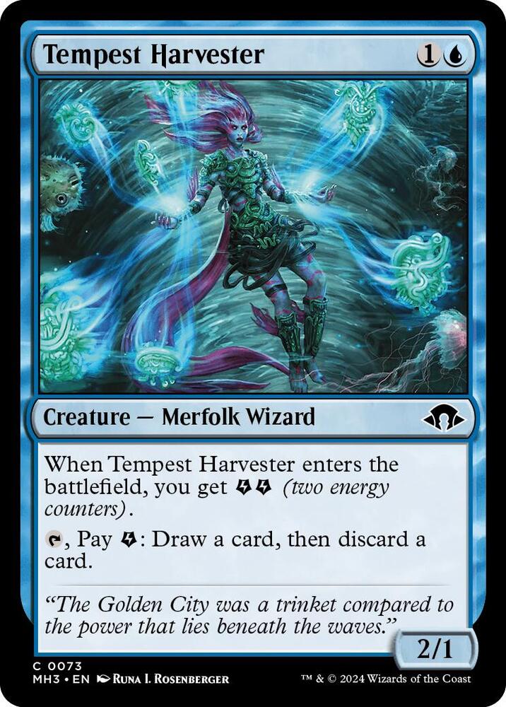 Tempest Harvester 73 card from Modern Horizons 3