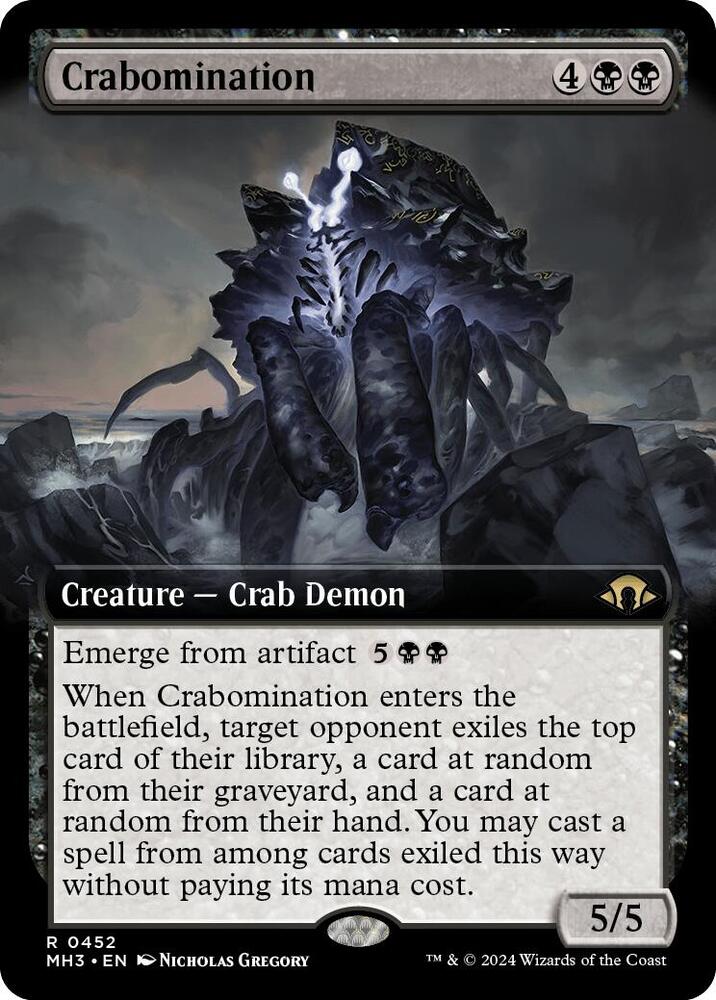 Crabomination (Extended Art) 452 card from Modern Horizons 3