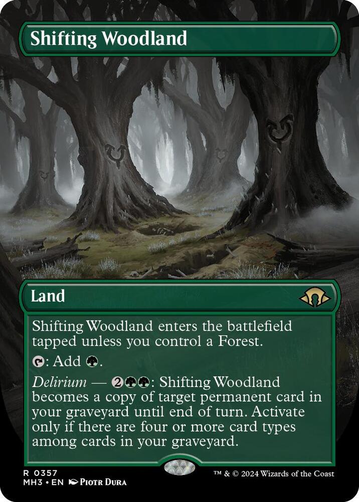 Shifting Woodland (Borderless) 357 card from Modern Horizons 3