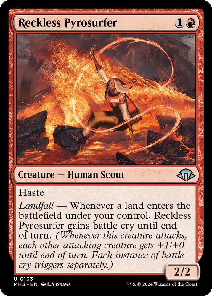 Reckless Pyrosurfer 133 card from Modern Horizons 3