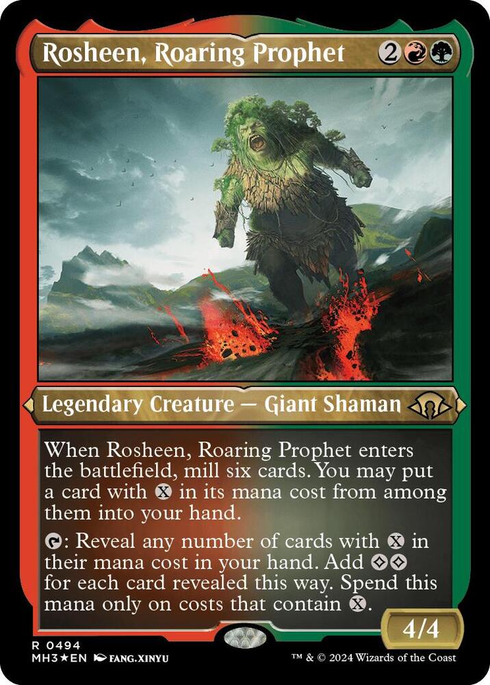 Rosheen, Roaring Prophet (Foil Etched) 494 card from Modern Horizons 3