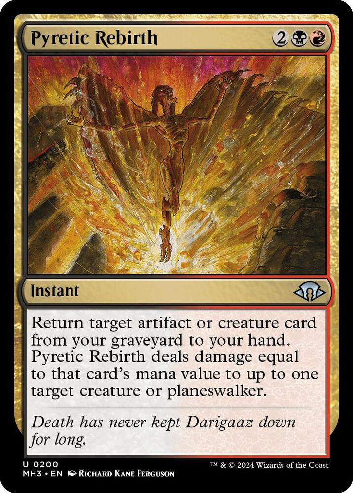 Pyretic Rebirth 200 card from Modern Horizons 3