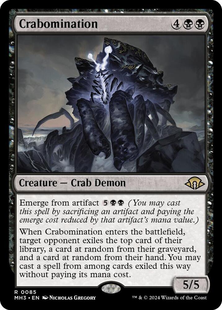 Crabomination 85 card from Modern Horizons 3