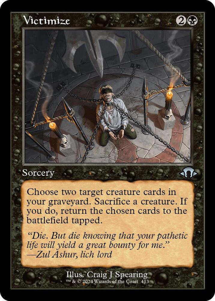 Victimize (Retro Frame) 413 card from Modern Horizons 3