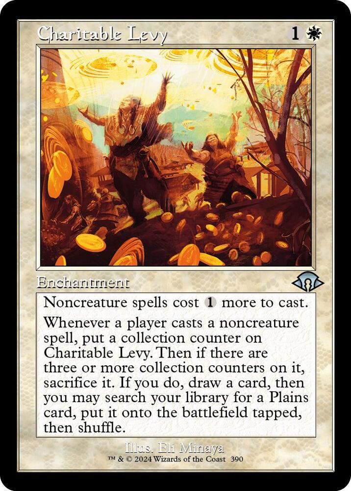 Charitable Levy (Retro Frame) 390 card from Modern Horizons 3