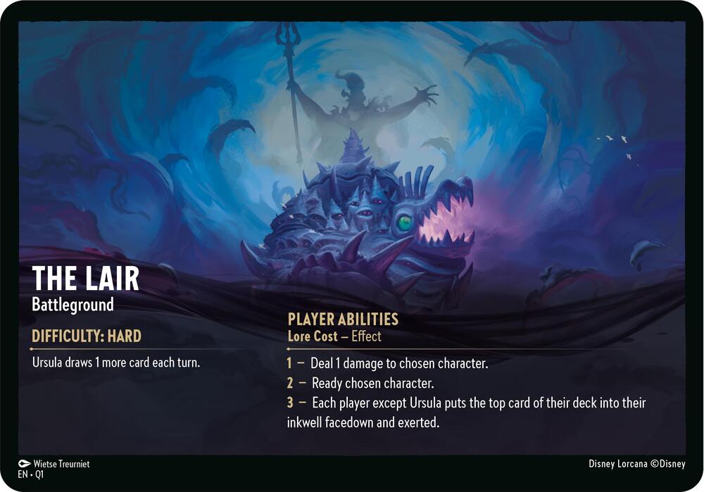 The Lair // Infinite Wrath - Battleground (Oversized) card from Illumineer's Quest: Deep Trouble