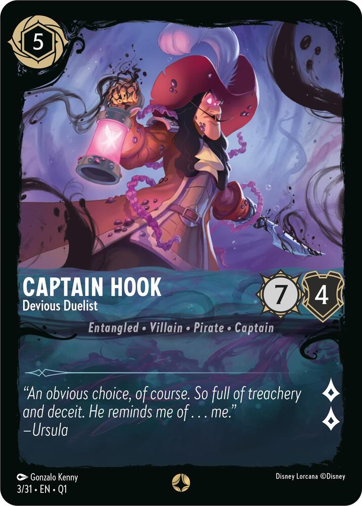 Captain Hook - Devious Duelist 3/31 card from Illumineer's Quest: Deep Trouble