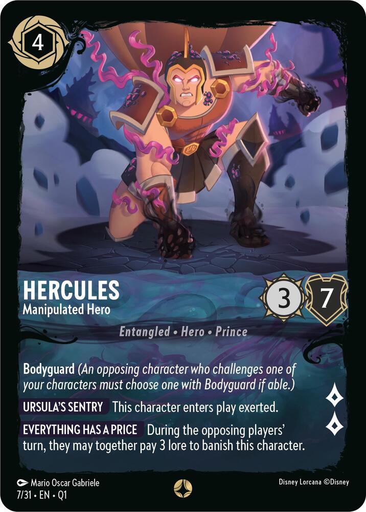Hercules - Manipulated Hero 7/31 card from Illumineer's Quest: Deep Trouble