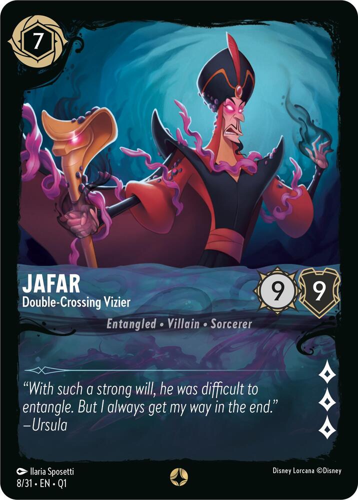 Jafar - Double-Crossing Vizier 8/31 card from Illumineer's Quest: Deep Trouble