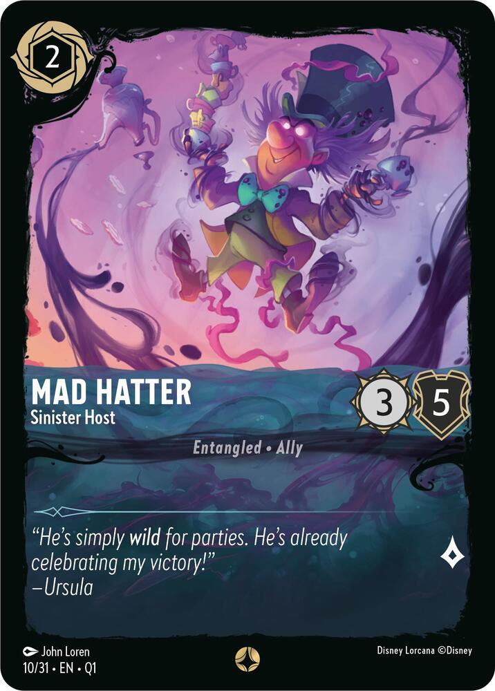 Mad Hatter - Sinister Host 10/31 card from Illumineer's Quest: Deep Trouble