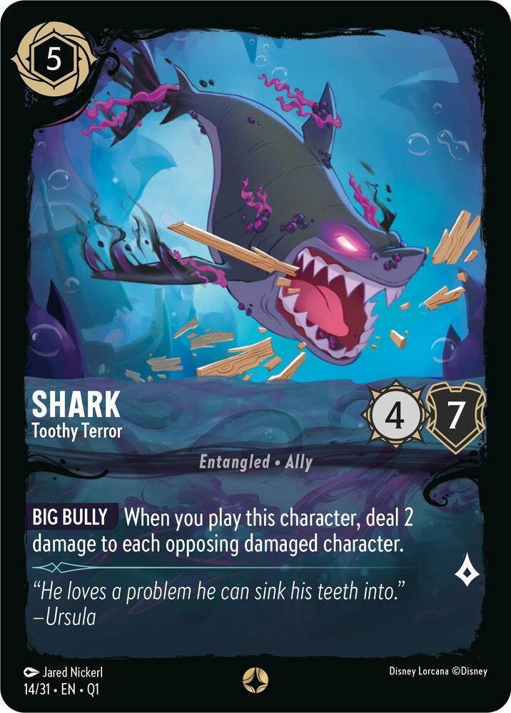Shark - Toothy Terror 14/31 card from Illumineer's Quest: Deep Trouble
