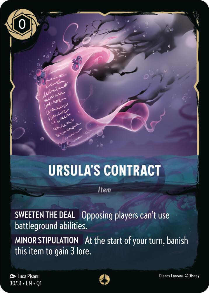 Ursula's Contract 30/31 card from Illumineer's Quest: Deep Trouble