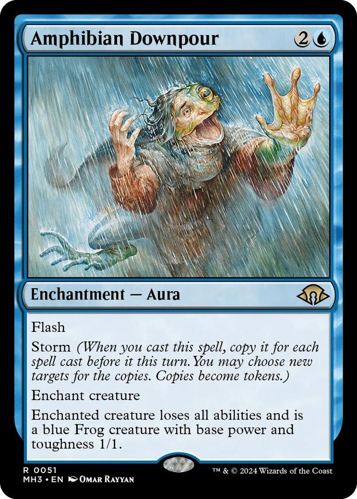 Amphibian Downpour 51 card from Modern Horizons 3
