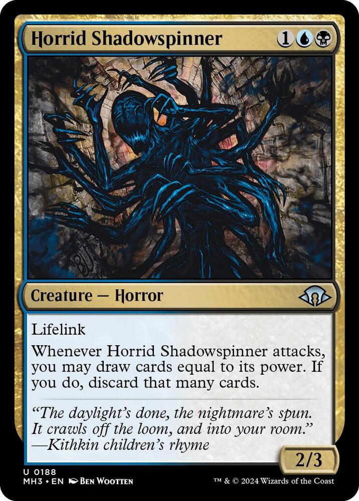 Horrid Shadowspinner 188 card from Modern Horizons 3