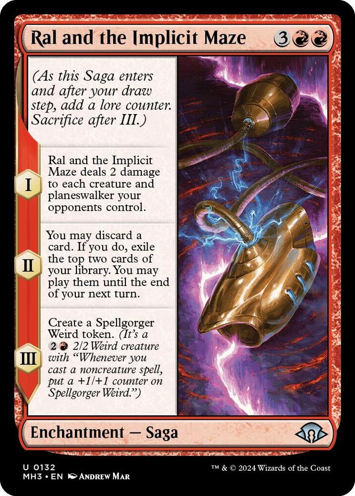 Ral and the Implicit Maze 132 card from Modern Horizons 3