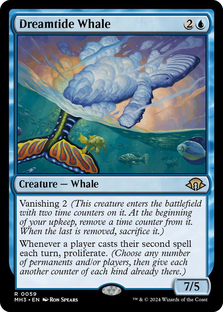 Dreamtide Whale 59 card from Modern Horizons 3