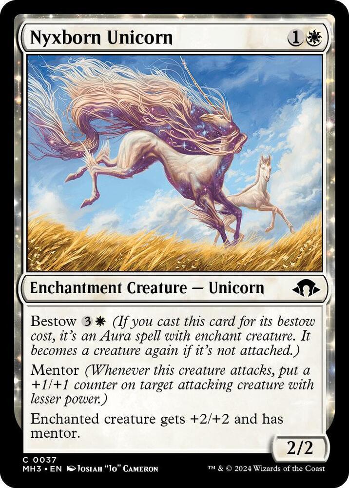 Nyxborn Unicorn 37 card from Modern Horizons 3