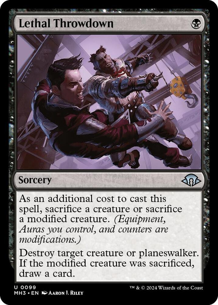 Lethal Throwdown 99 card from Modern Horizons 3