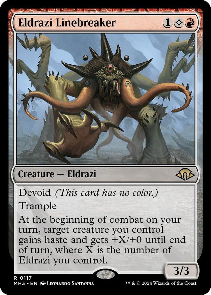 Eldrazi Linebreaker 117 card from Modern Horizons 3