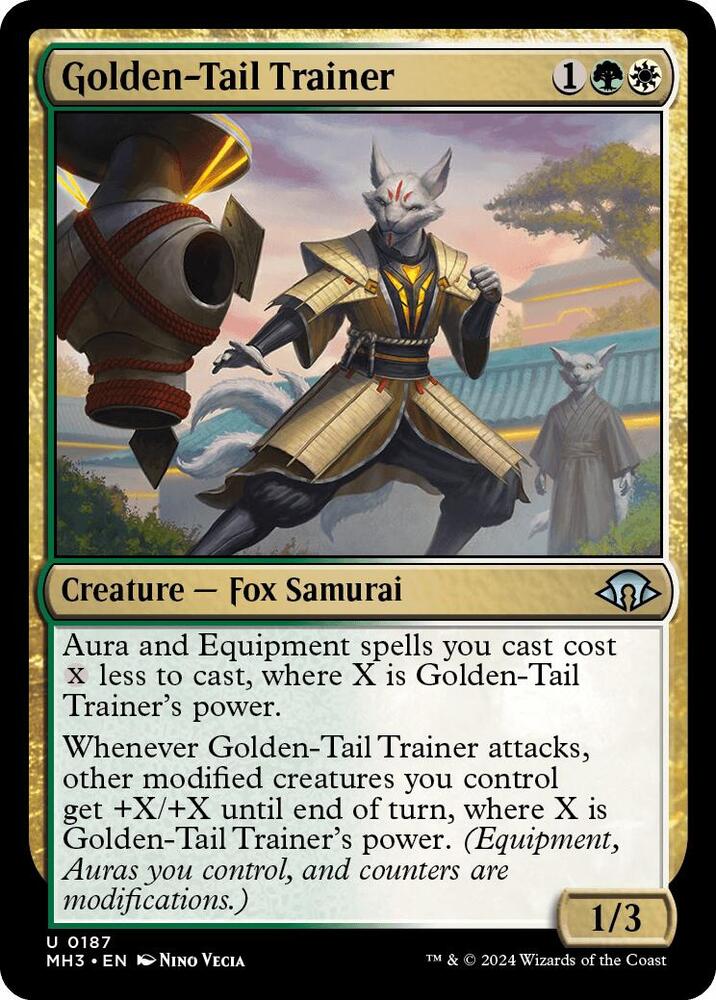 Golden-Tail Trainer 187 card from Modern Horizons 3
