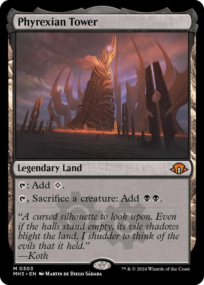 Phyrexian Tower 303 card from Modern Horizons 3