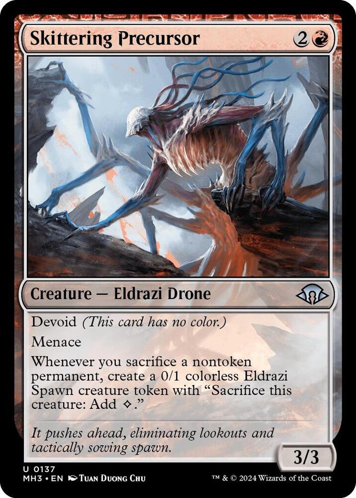 Skittering Precursor 137 card from Modern Horizons 3