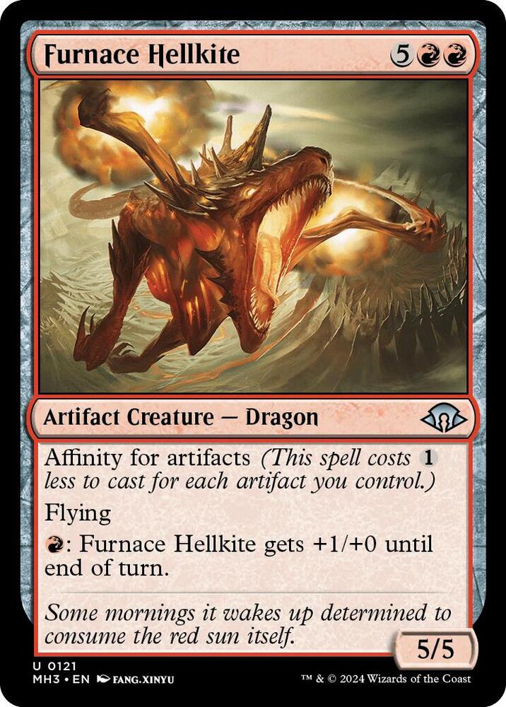 Furnace Hellkite 121 card from Modern Horizons 3