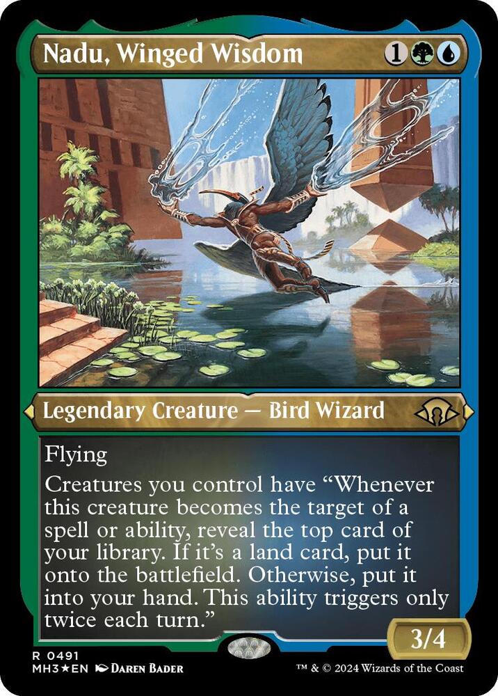 Nadu, Winged Wisdom (Foil Etched) 491 card from Modern Horizons 3