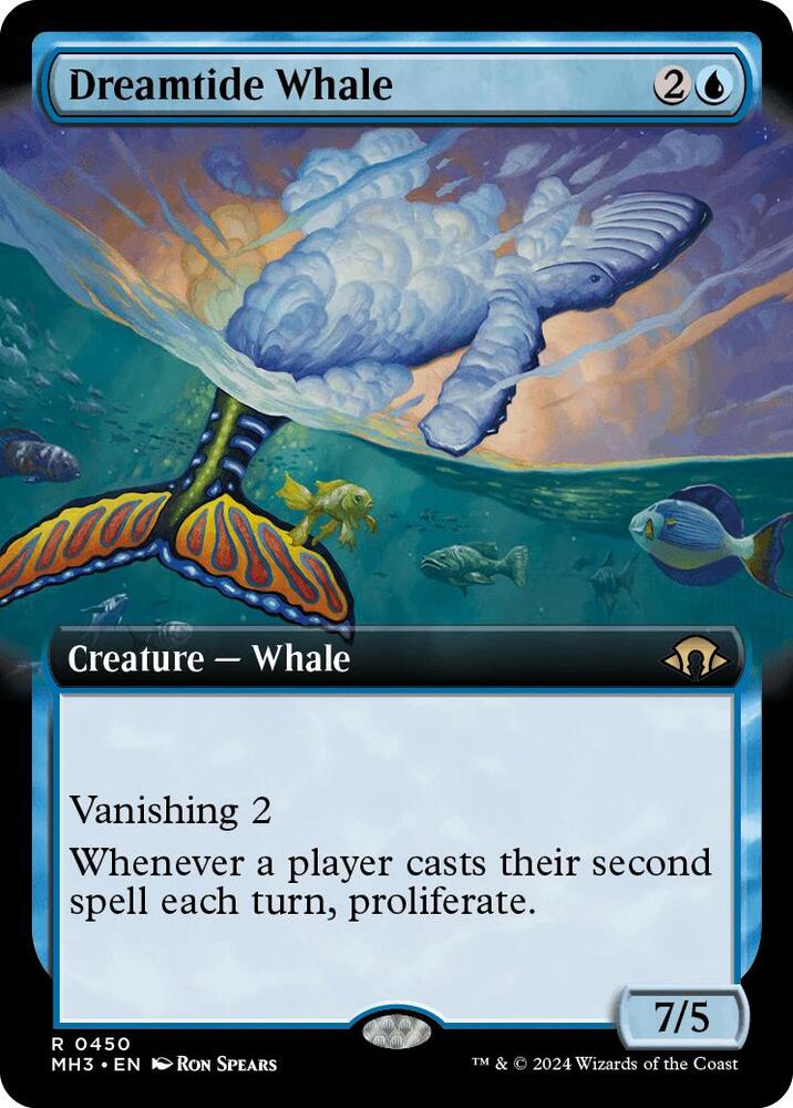 Dreamtide Whale (Extended Art) 450 card from Modern Horizons 3