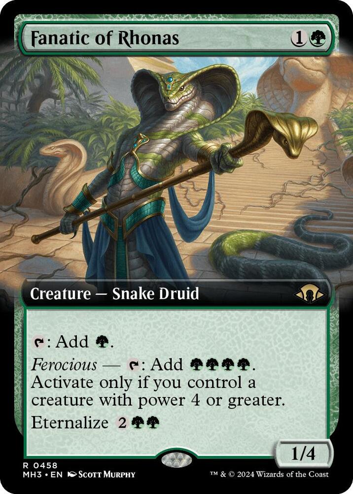Fanatic of Rhonas (Extended Art) 458 card from Modern Horizons 3