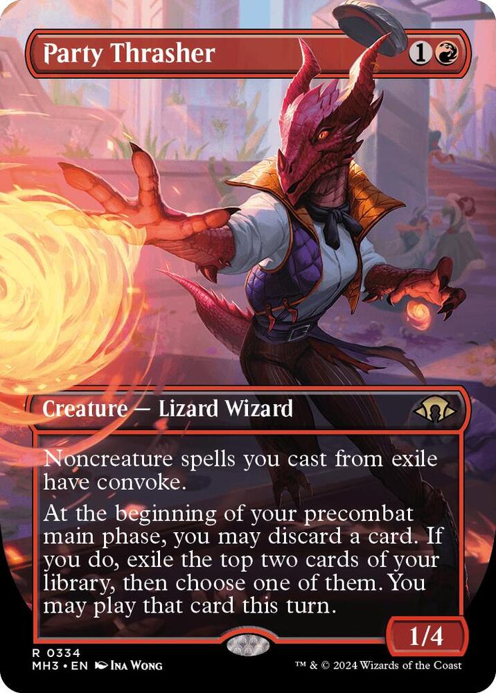 Party Thrasher (Borderless) 334 card from Modern Horizons 3
