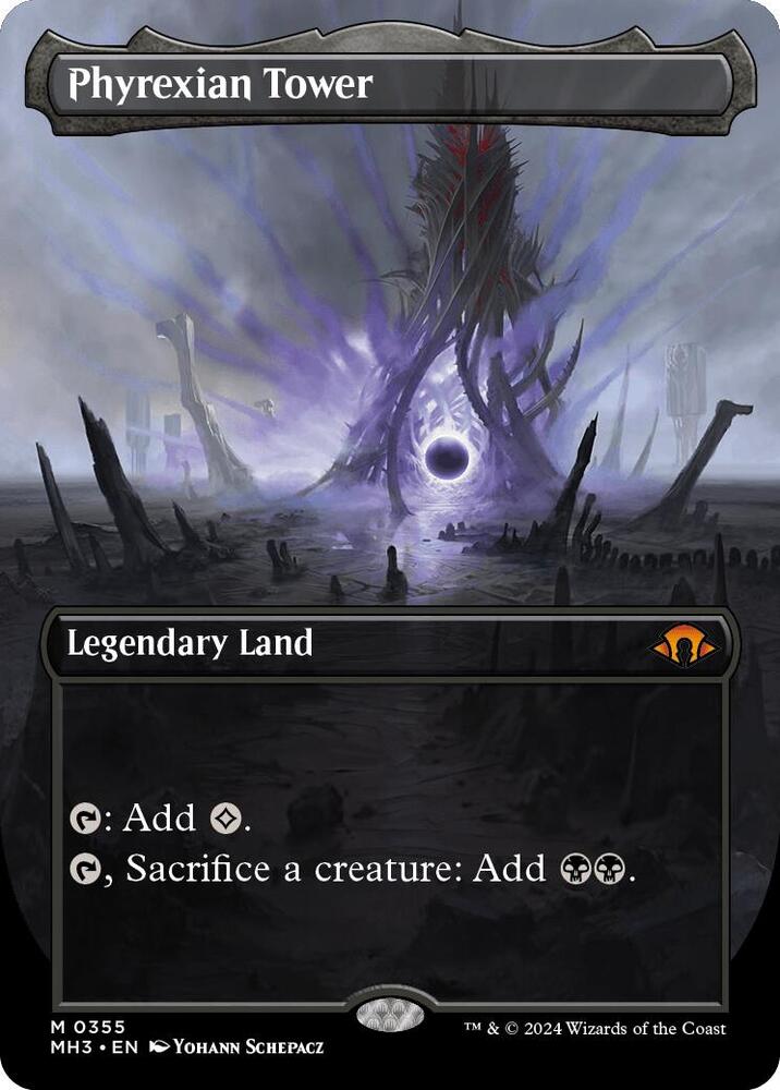 Phyrexian Tower (Borderless) 355 card from Modern Horizons 3