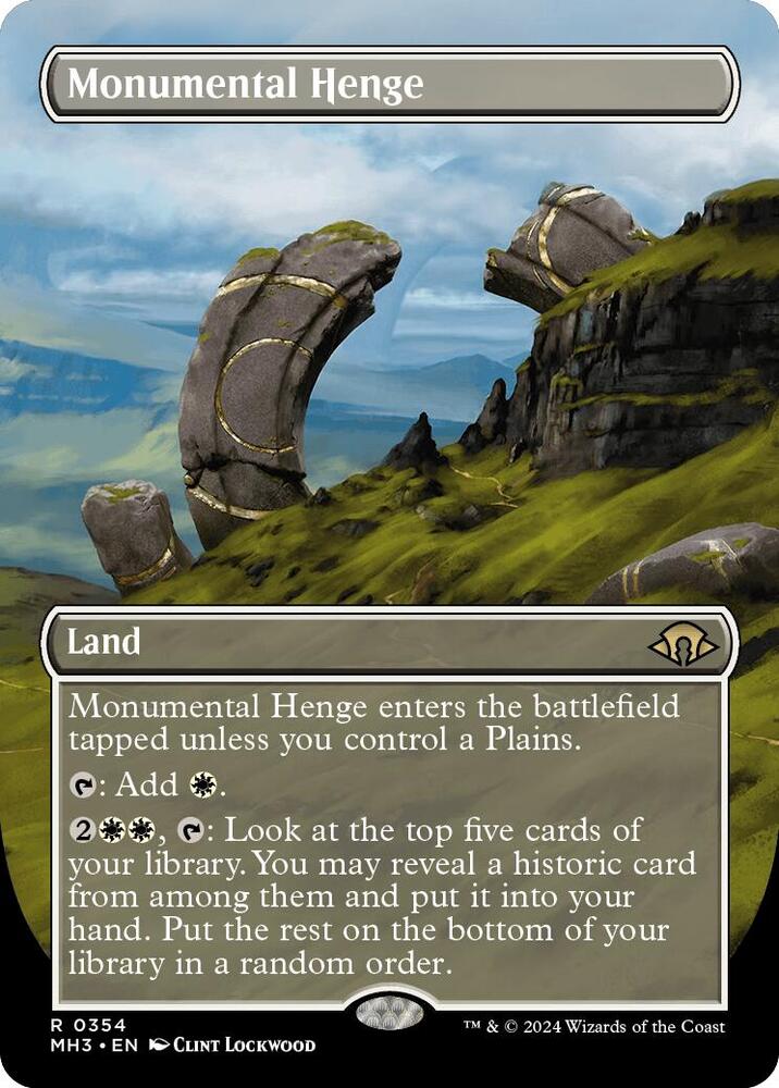 Monumental Henge (Borderless) 354 card from Modern Horizons 3
