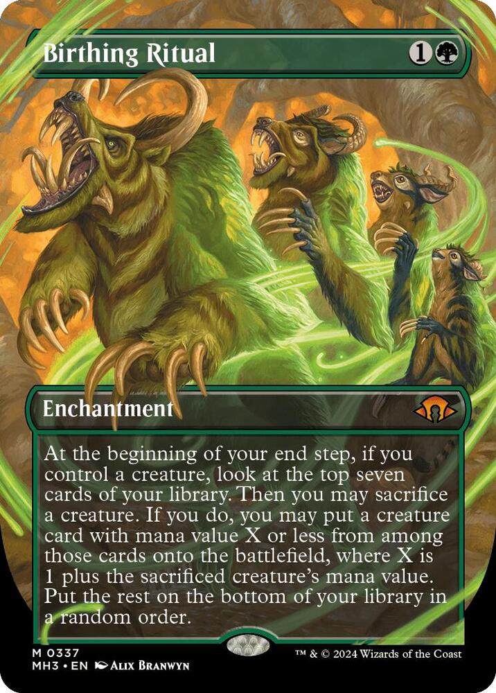 Birthing Ritual (Borderless) 337 card from Modern Horizons 3
