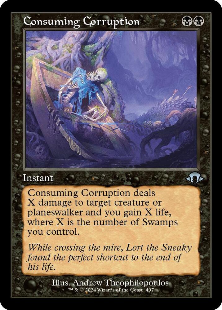 Consuming Corruption (Retro Frame) 407 card from Modern Horizons 3