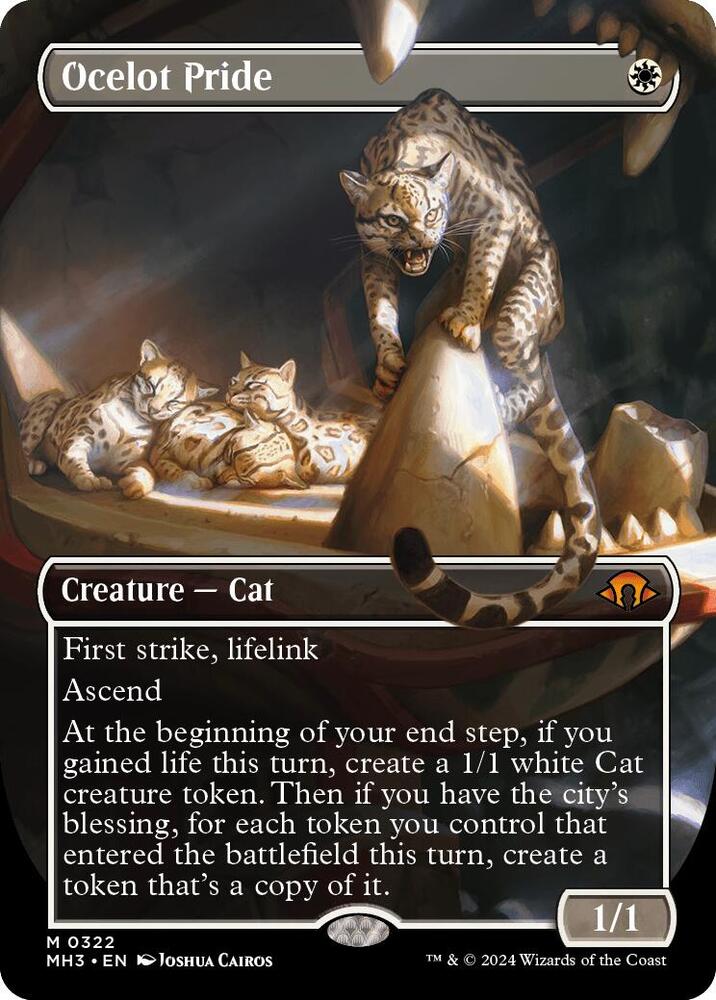 Ocelot Pride (Borderless) 322 card from Modern Horizons 3