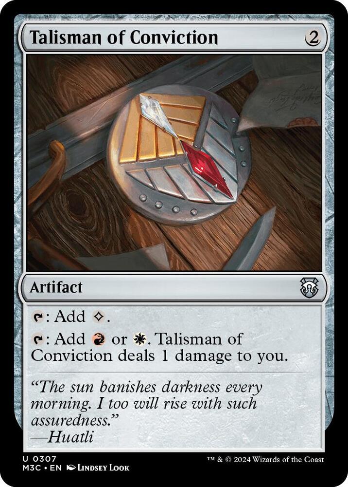 Talisman of Conviction 307 card from Commander: Modern Horizons 3