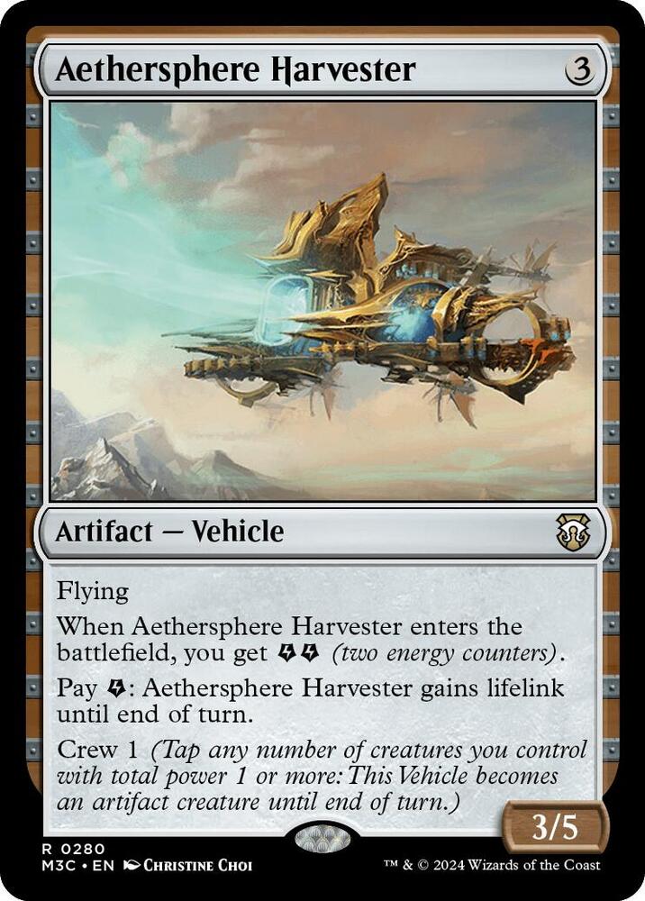 Aethersphere Harvester 280 card from Commander: Modern Horizons 3