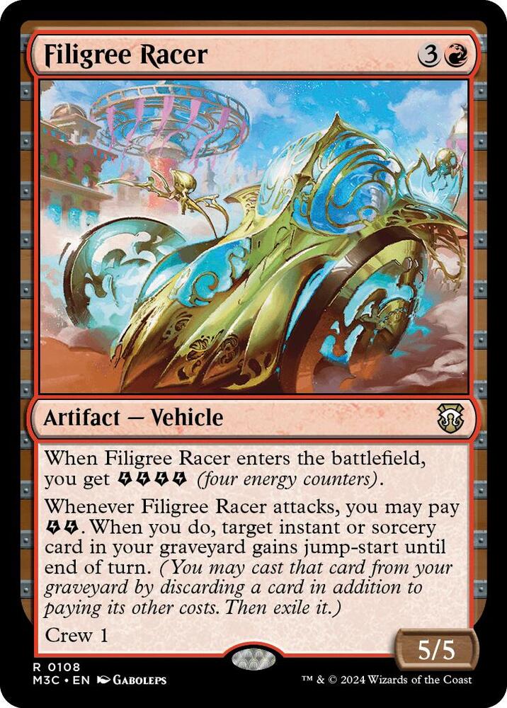 Filigree Racer 108 card from Commander: Modern Horizons 3